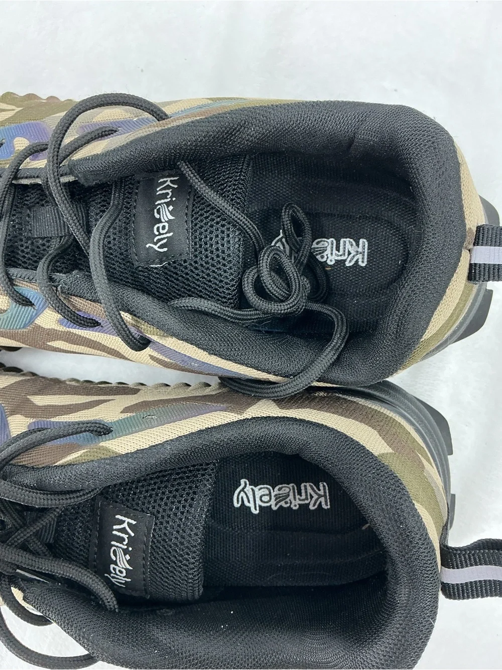 Men's Camouflage Trail Sneakers - Olive/Black B43